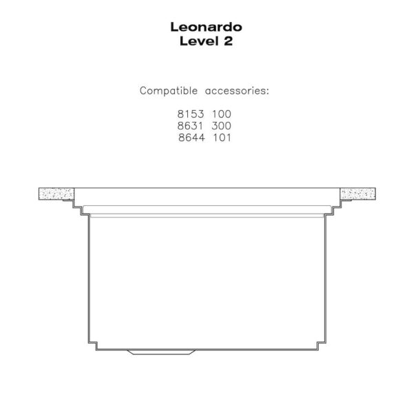 Sink Leonardo 33″ x 20" – U/M - AISI 316